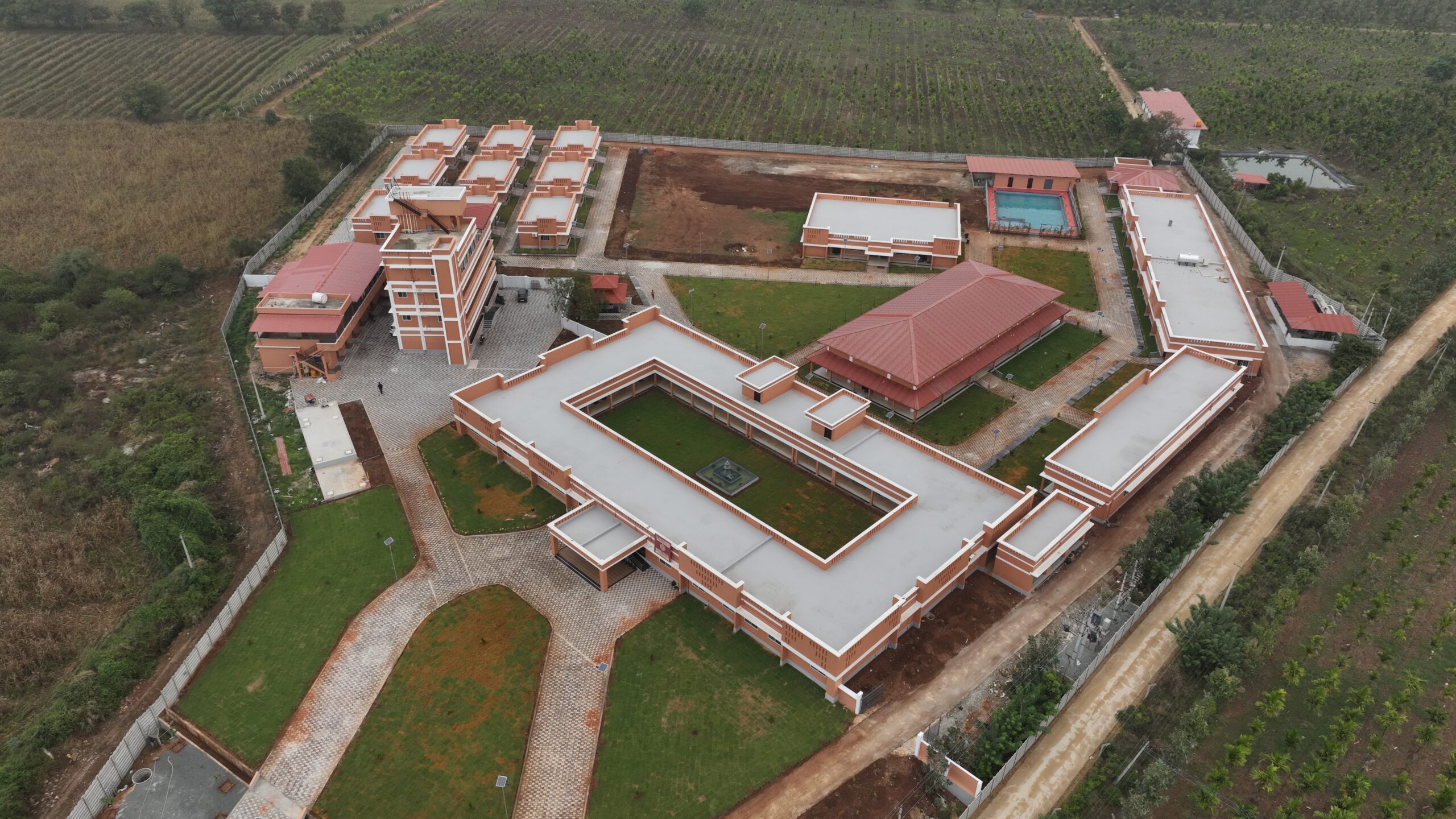 Janani Yoga and Naturopathy hospital drone view